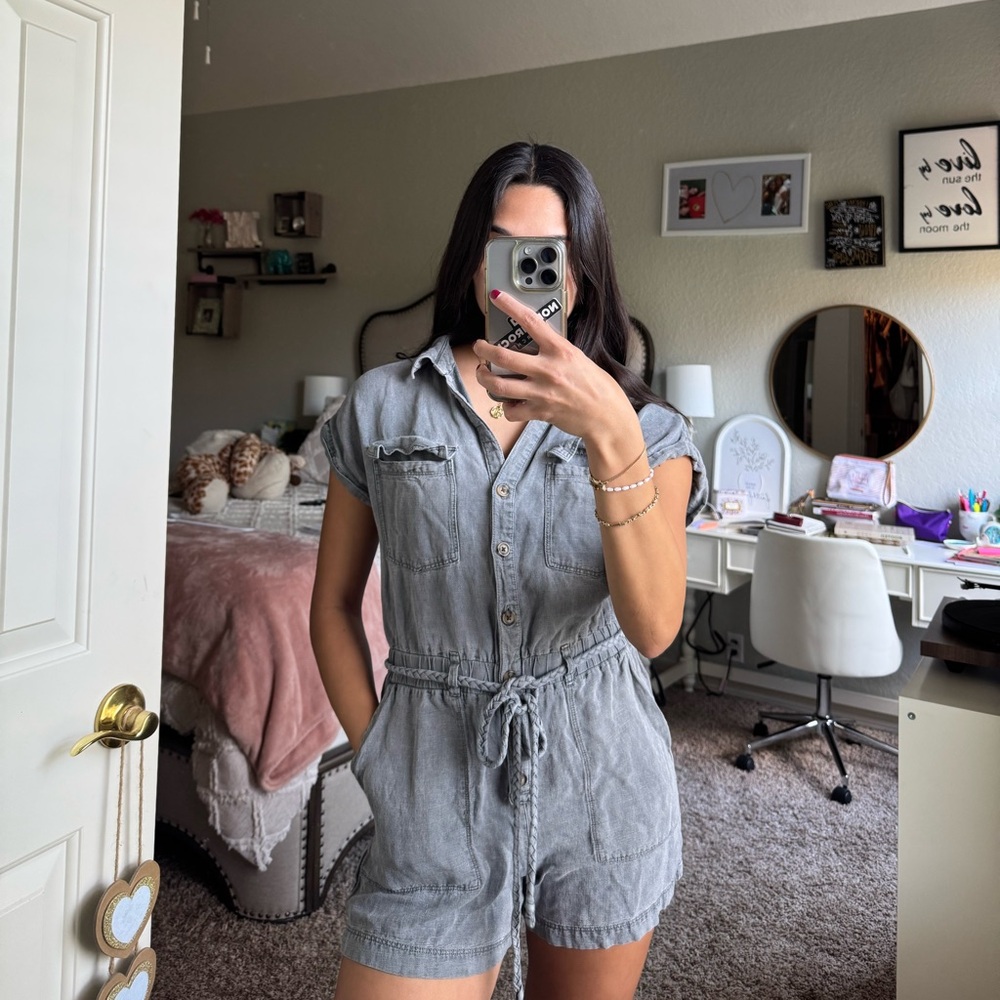 Nicole Miller Button-Down Women's Romper